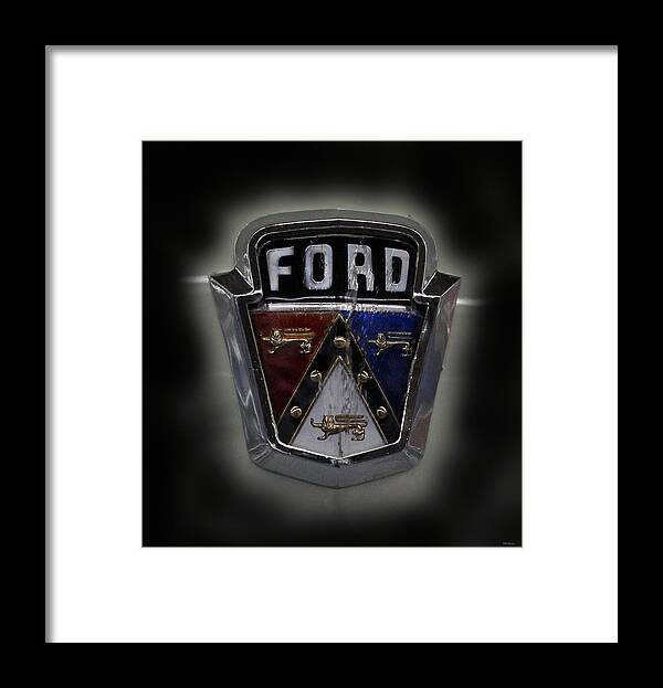 Art Framed Print featuring the photograph Classic Ford Emblem by DB Hayes