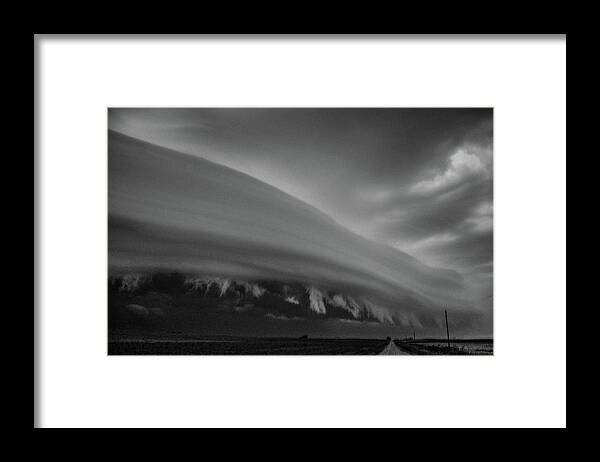 Nebraskasc Framed Print featuring the photograph Classic Nebraska Shelf Cloud 018 by NebraskaSC