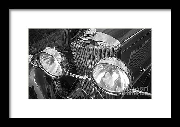 Classic Framed Print featuring the photograph Classic Talbot Car Headlamps by Philip Preston