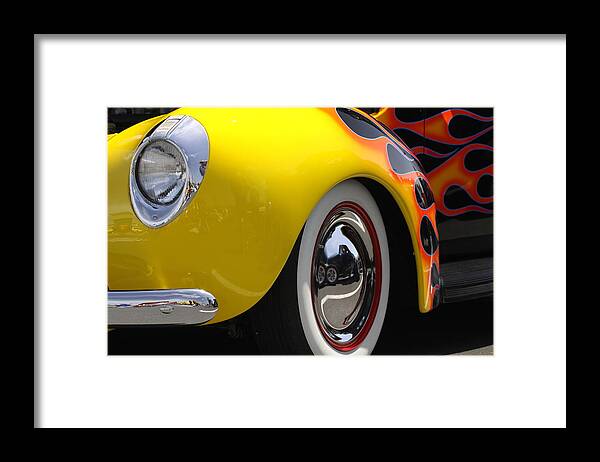 Flames Framed Print featuring the photograph Classic Yellow Flames by Jeff Floyd CA
