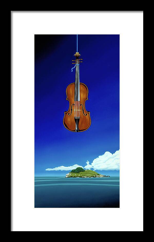 Cello Framed Print featuring the painting Classical Seascape by Paxton Mobley