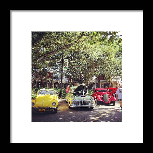 Downtown Framed Print featuring the photograph Classics! #cruisinthecoast by Joan McCool