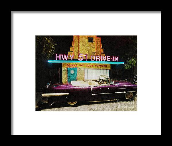 Purple Cadillac Framed Print featuring the photograph Classy Fifties by Anne Sands