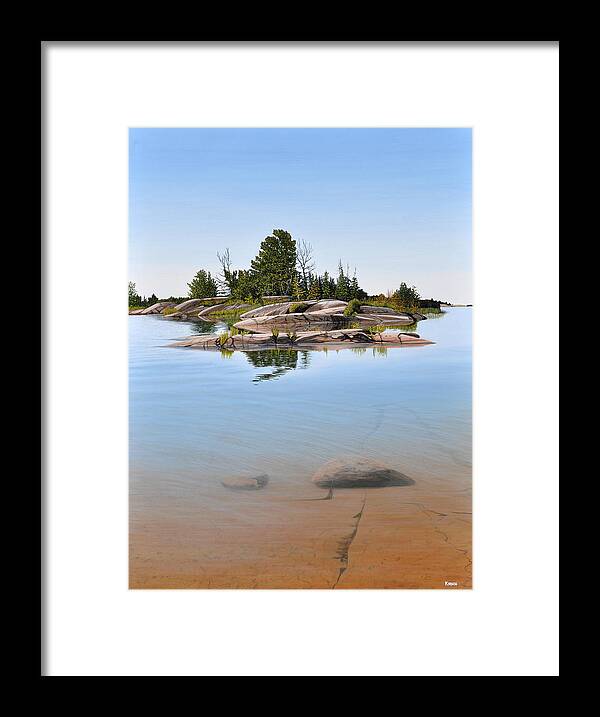 Georgian Bay Framed Print featuring the painting Clear Contentment by Kenneth M Kirsch