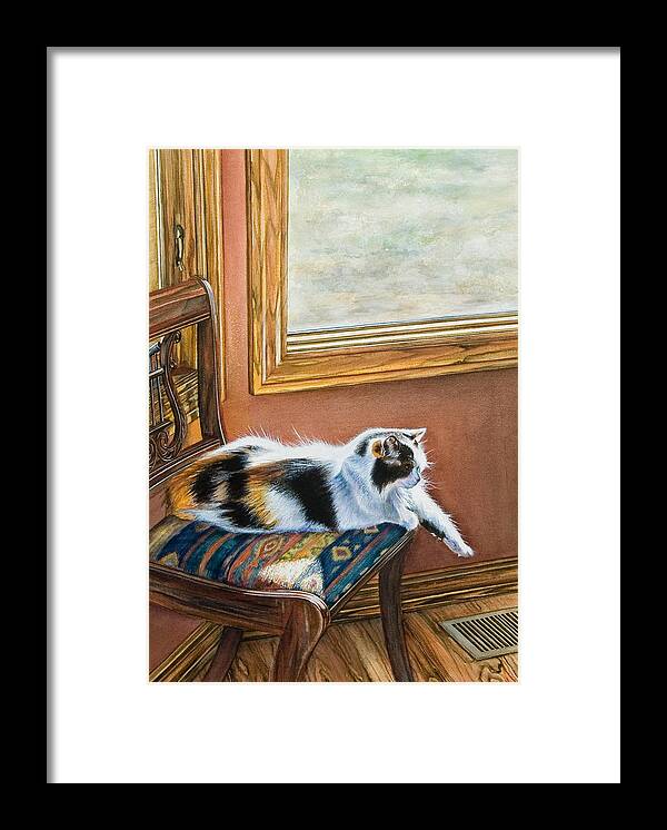 Western Art Framed Print featuring the painting Cleo in the Sun by Laurie Tietjen