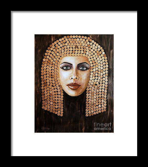 Queen Of Egypt Framed Print featuring the painting Cleopatra by Arturas Slapsys
