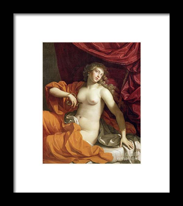 Cleopatra Framed Print featuring the painting Cleopatra by Benedetto the Younger Gennari