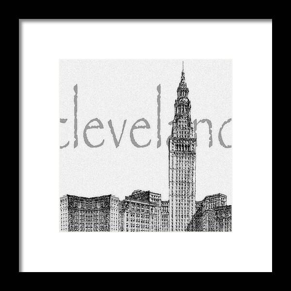 Cleveland Framed Print featuring the digital art Cleveland by Ken Krolikowski