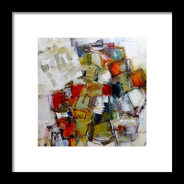 Katie Black Framed Print featuring the painting Clever Clogs by Katie Black