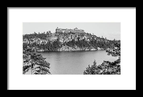 Hudson Valley Framed Print featuring the photograph Cliff House at Lake Minnewaska, 1900 by The Hudson Valley