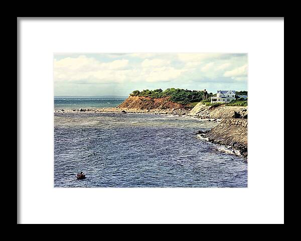 Ocean Framed Print featuring the photograph Cliffs by Janice Drew
