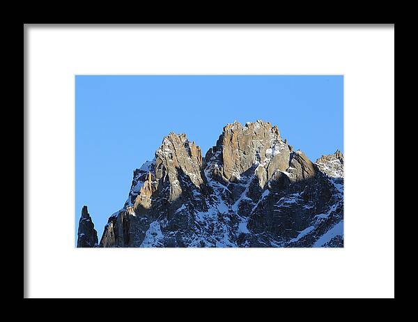 Mountain Framed Print featuring the photograph Climbers Sunlit Challenge by Pat Speirs