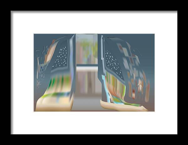 Mysterious Framed Print featuring the digital art Cloak City by Kevin McLaughlin