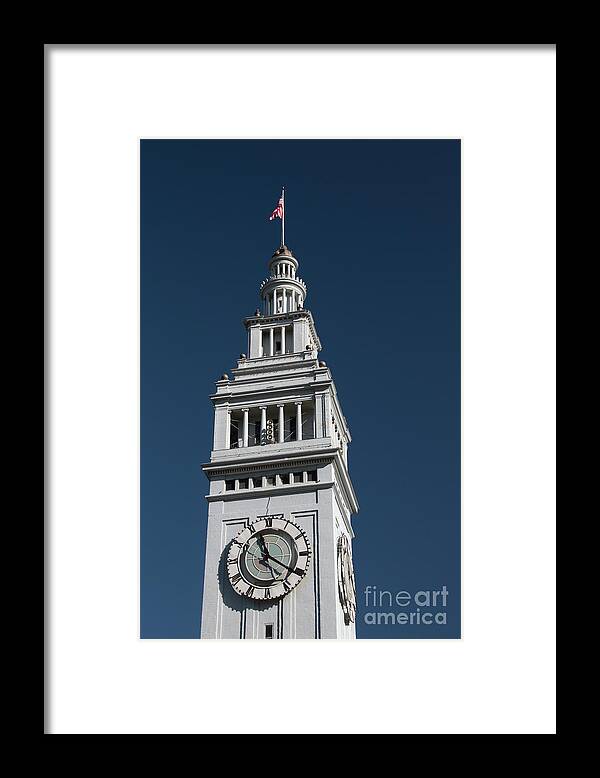 Built Framed Print featuring the photograph Clock tower of the train station in San Francisco by Amanda Mohler