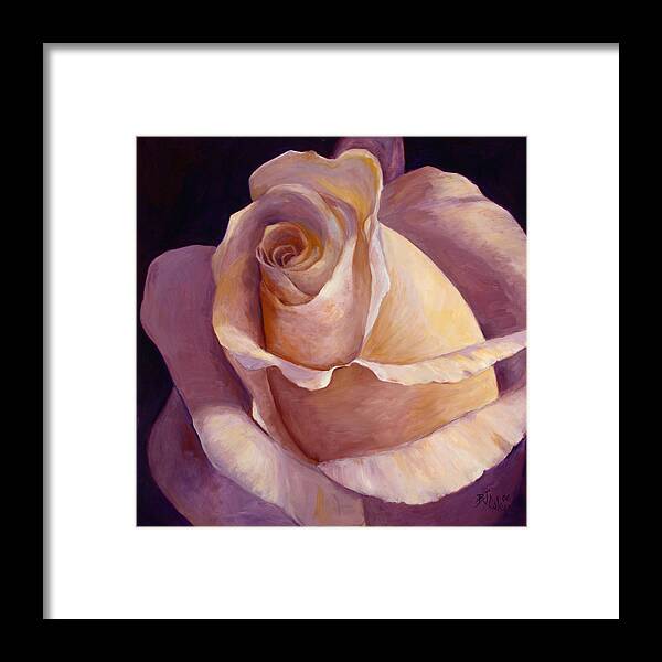 White Rose Framed Print featuring the painting Close to Perfection by Billie Colson