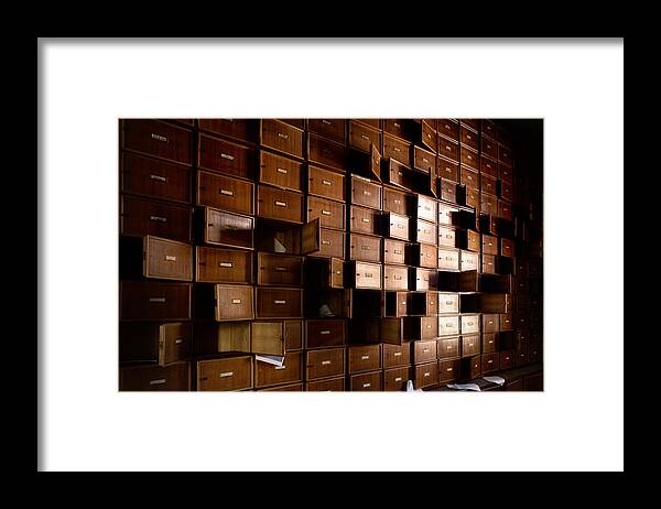 Abandoned Framed Print featuring the photograph closet rhythm - Urban exploration by Dirk Ercken