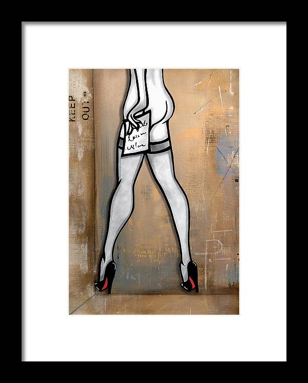 Fidostudio Framed Print featuring the painting Clothing Optional by Tom Fedro
