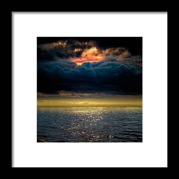 Landscape Framed Print featuring the photograph Clouds Across The Water by Bob Orsillo
