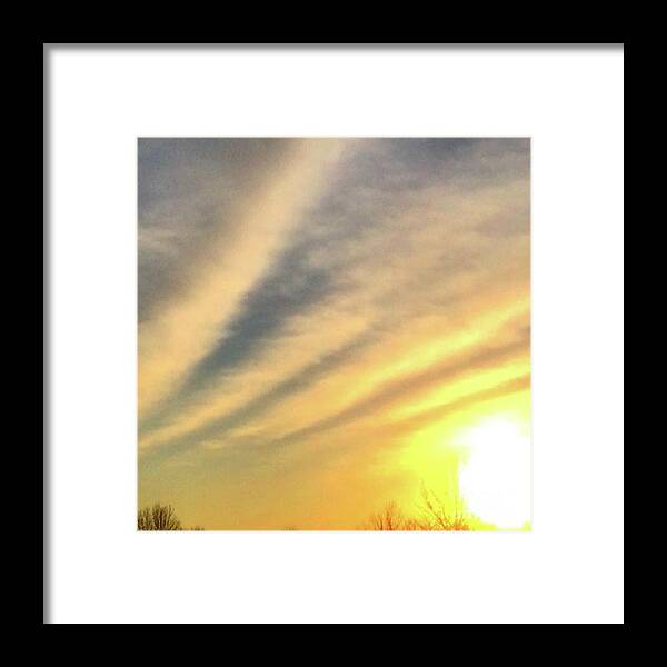 Clouds Framed Print featuring the photograph Clouds and Sun by Sumoflam Photography