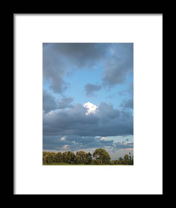Landscape Framed Print featuring the photograph Clouds in a Bright Sky by Michelle Miron-Rebbe