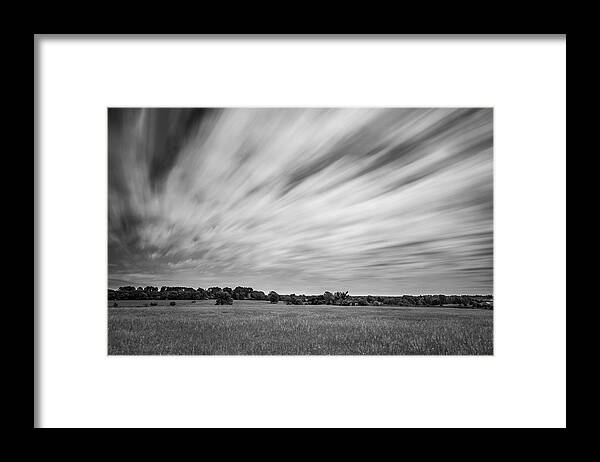 Clouds Framed Print featuring the photograph Clouds Moving Over East Texas Field by Todd Aaron