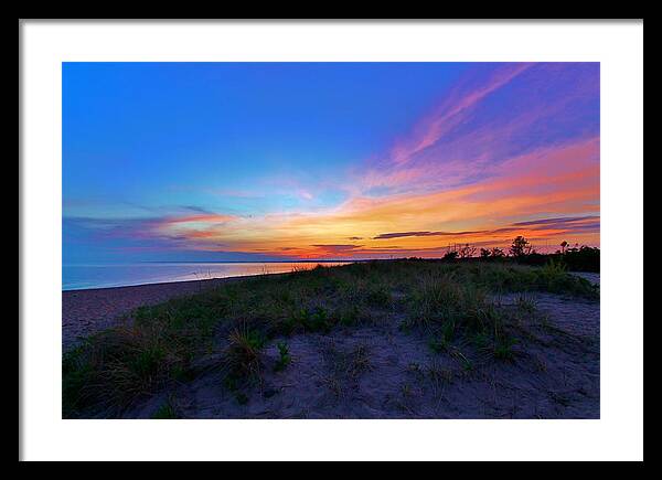 Sunset Framed Print featuring the photograph Clouds of Color by Catie Canetti