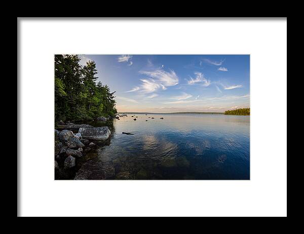 Branch Lake Framed Print featuring the photograph Clouds over Branch Lake by Kirkodd Photography Of New England