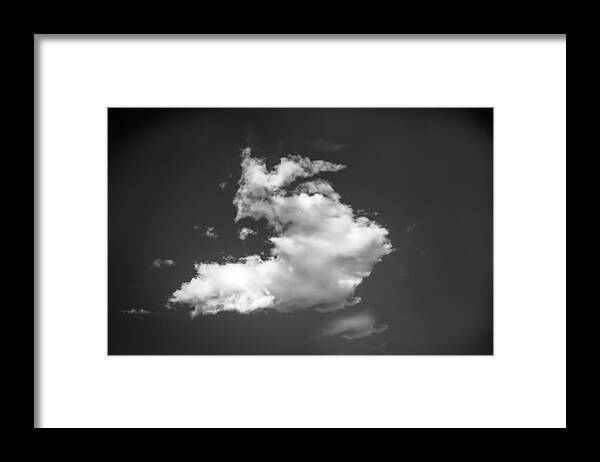 Clouds Framed Print featuring the photograph Clouds Stratocumulus Blue Sky Painted BW 9 by Rich Franco