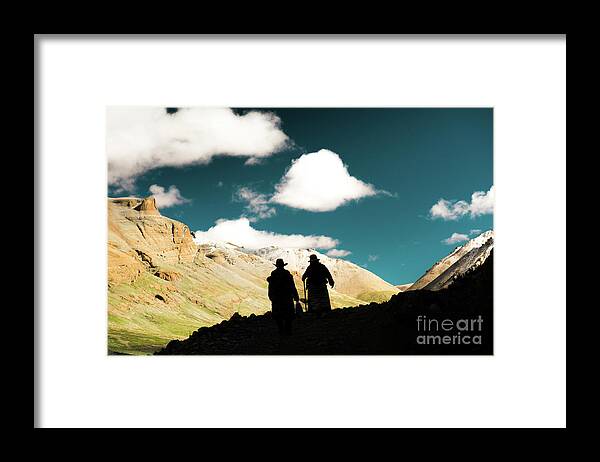 Tibet Framed Print featuring the photograph Clouds way Kailas kora Himalayas Tibet Yantra.lv by Raimond Klavins