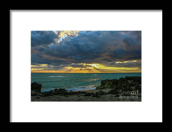 Dawn Framed Print featuring the photograph Cloudy Morning Rays by Tom Claud