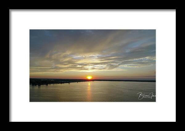  Framed Print featuring the photograph Cloudy Sunset by Brian Jones