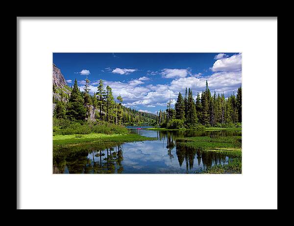 Sierra Nevada Framed Print featuring the photograph Cloudy Twin Lakes by American Landscapes