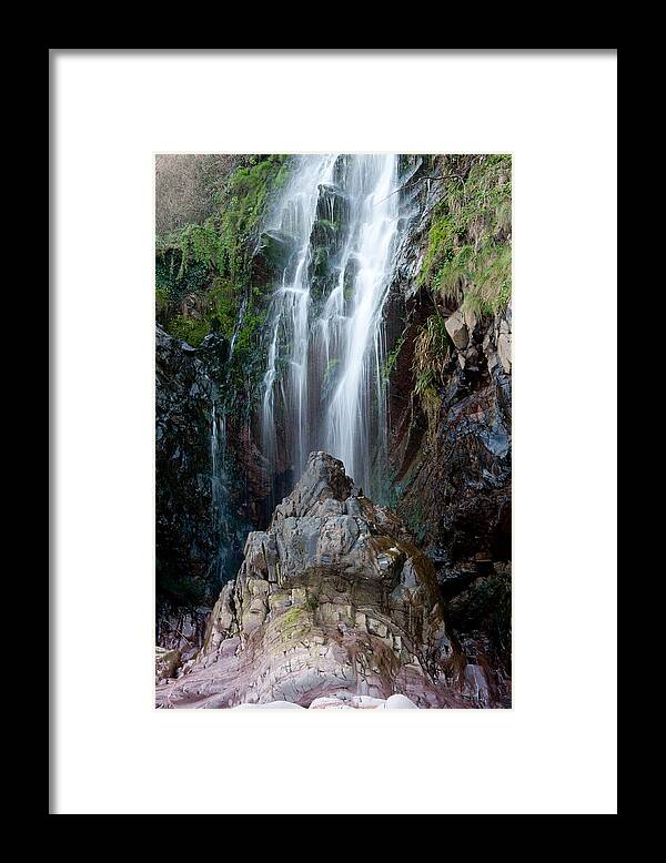 Beach Framed Print featuring the photograph Clovelly Waterfall by Helen Jackson