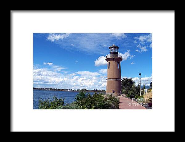 Lighthouse Framed Print featuring the photograph Clover Island Lighthouse by Charles Robinson