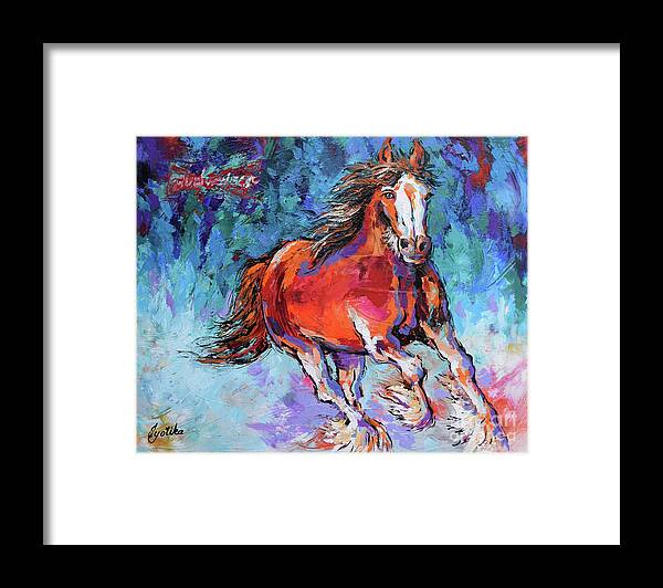 Framed Print featuring the painting Clydesdale by Jyotika Shroff