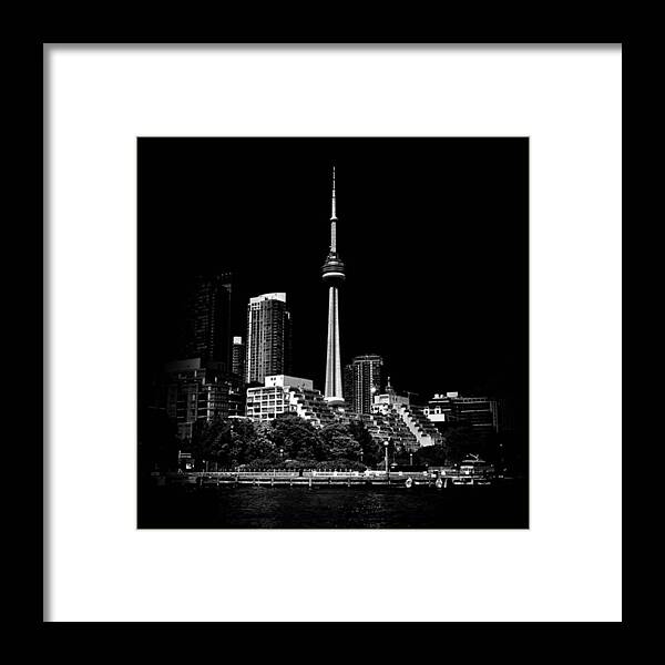 Downtowntoronto Framed Print featuring the photograph Cn Tower From Ireland Park 
#toronto by Brian Carson