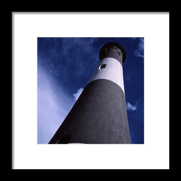 Landscape Lighthouse Fire Island Framed Print featuring the photograph Cnrf0701 by Henry Butz