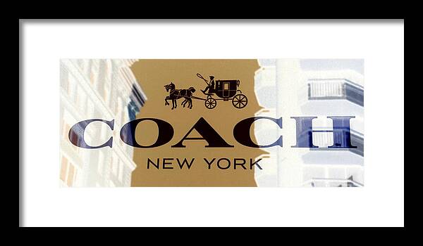Coach Framed Print featuring the photograph COACH New York Sign by Marianna Mills