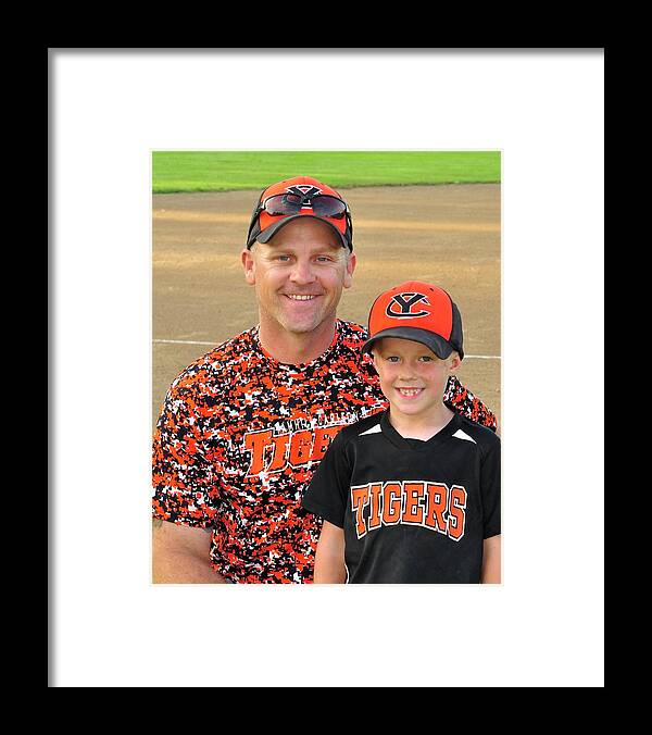  Framed Print featuring the photograph Coach Sodorff and Cody 9739 by Jerry Sodorff