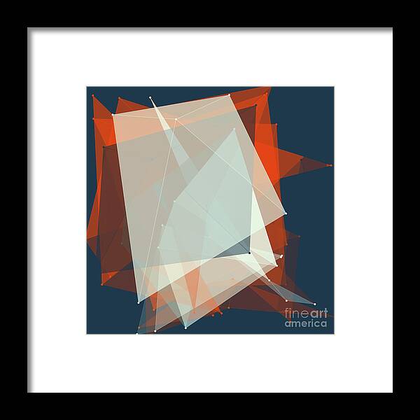 Abstract Framed Print featuring the digital art Coast Polygon Pattern by Frank Ramspott