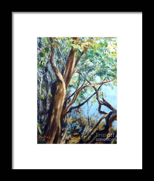 Coastal Rainforest Framed Print featuring the painting Coastal Forest by Mary Lynne Powers