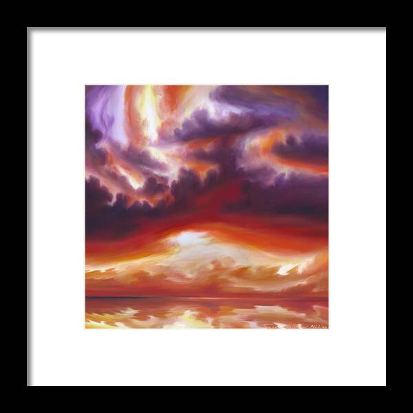 Skyscape Framed Print featuring the painting Coastline by James Hill