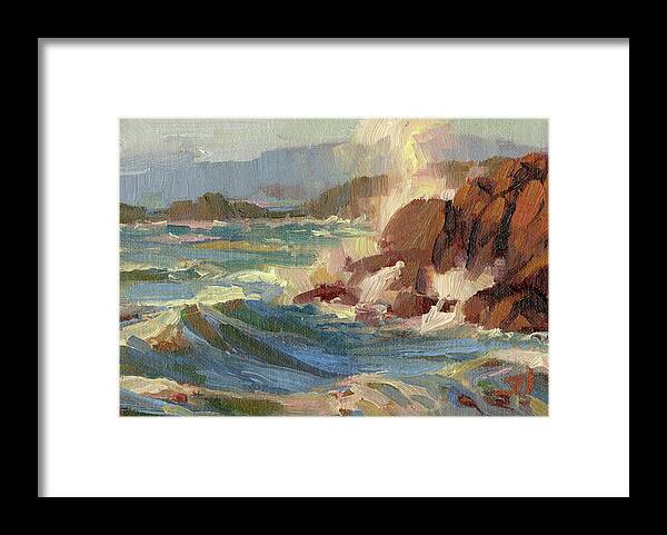 Coast Framed Print featuring the painting Coastline by Steve Henderson