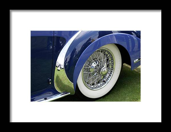 Spoke Wheel Framed Print featuring the photograph Cobalt Beauty by Ave Guevara