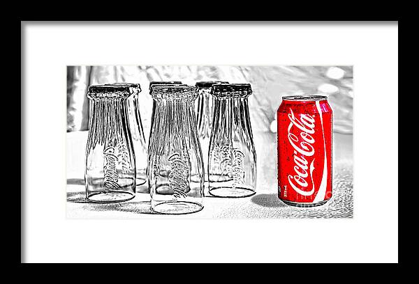 Coca-cola Framed Print featuring the photograph Coca-Cola ready to drink by Kaye Menner by Kaye Menner