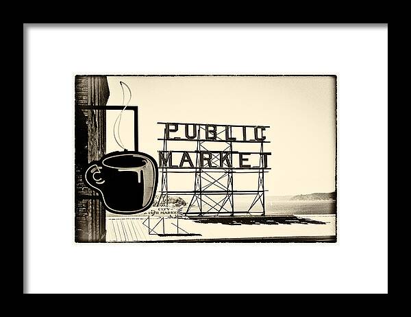 Coffee At The Market Ii Framed Print featuring the photograph Coffee at the Market II by David Patterson