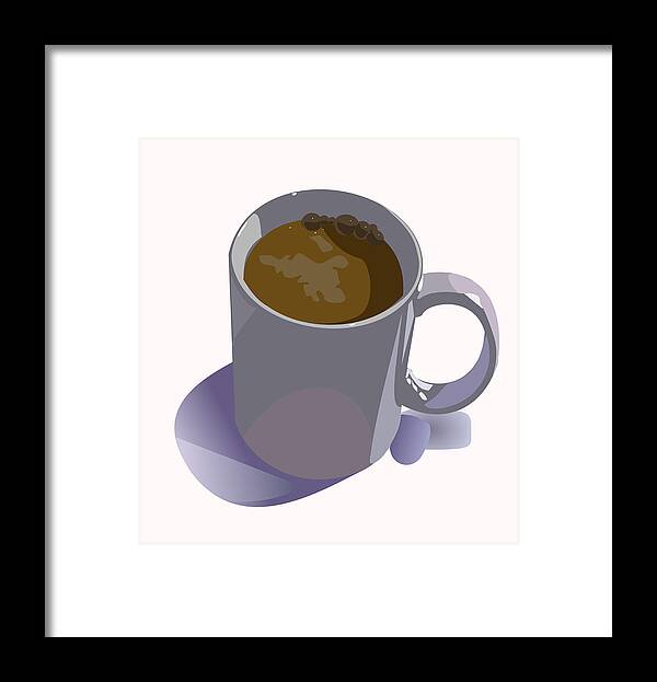 Coffee Framed Print featuring the digital art Coffee Mug by Robert Bissett