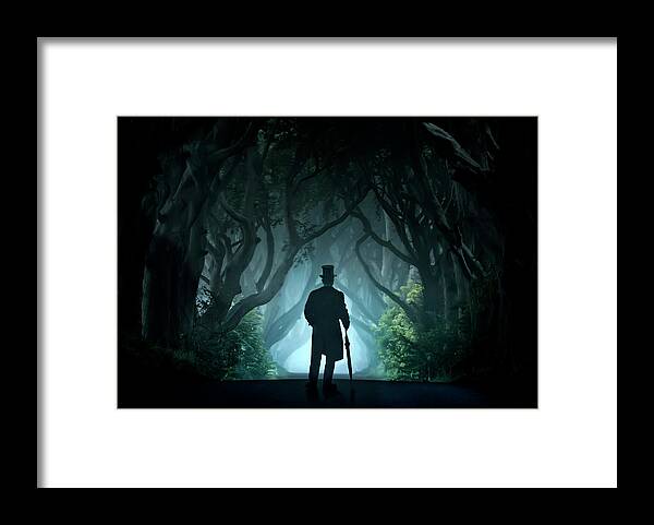 Dark Hedges In Northern Ireland Framed Print featuring the photograph Cold morning in Dark Hedges by Jaroslaw Blaminsky