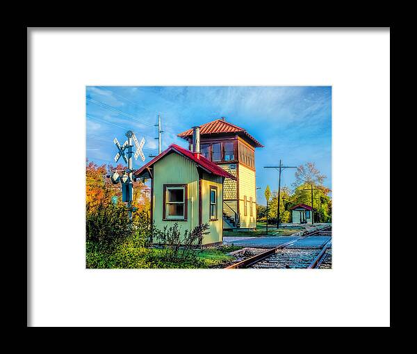 Train Framed Print featuring the photograph Cold Springs Station by Nick Zelinsky Jr