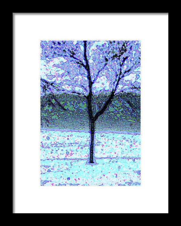 Abstract Framed Print featuring the photograph Cold Vibes of Winter by Julie Lueders 
